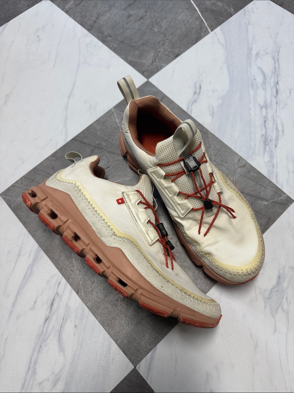 On Running Women's Cloudaway Cream and Chili Athletic Sneakers